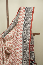 Cream HBP Cotton Saree - SRCCS3677