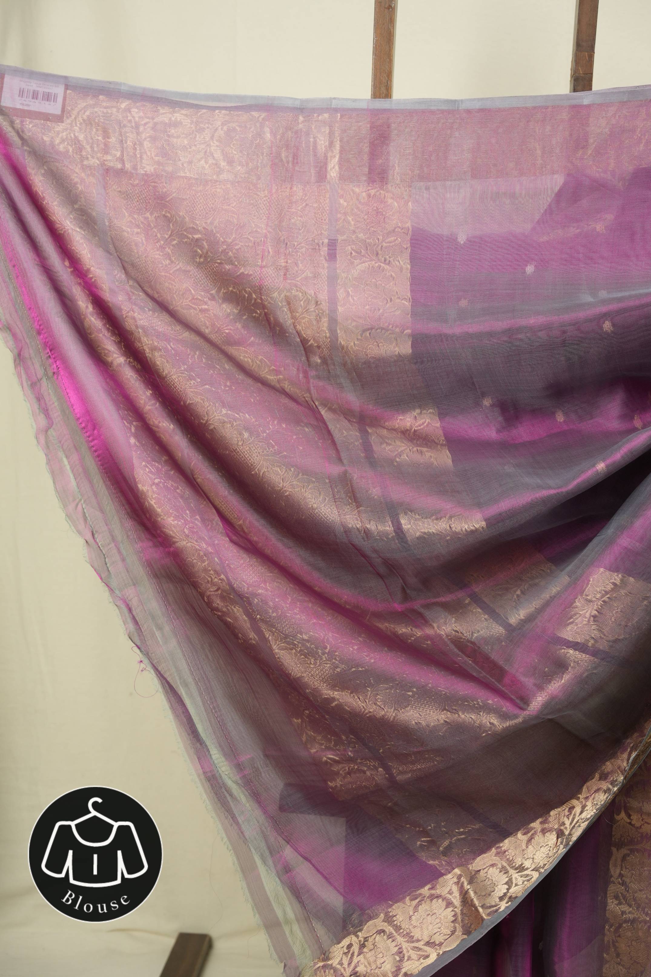 Magenta Tissue Banarasi Silk Saree - SRMTBSS97