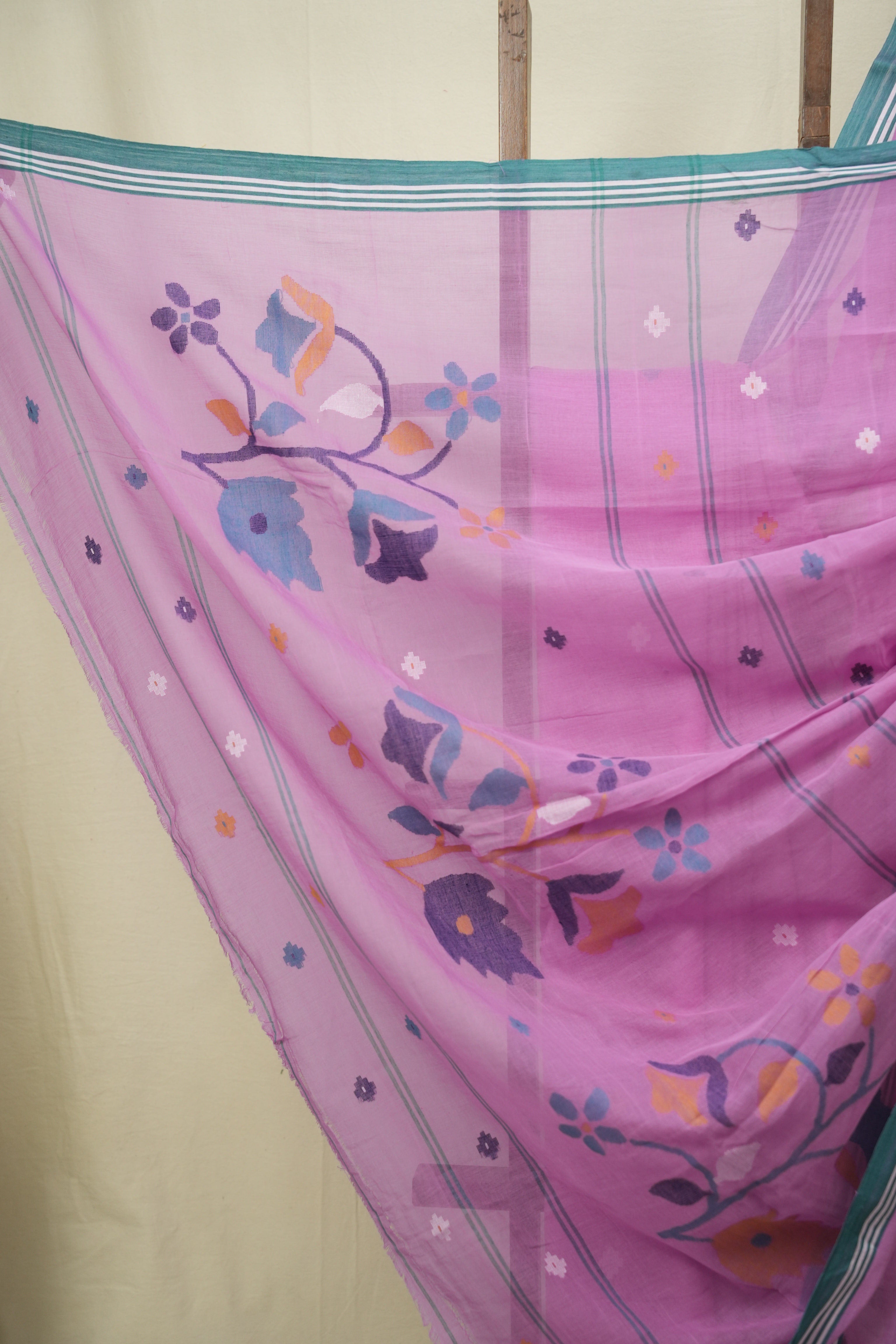 Purple Bengal Mul Cotton Saree - SRPBMCS086