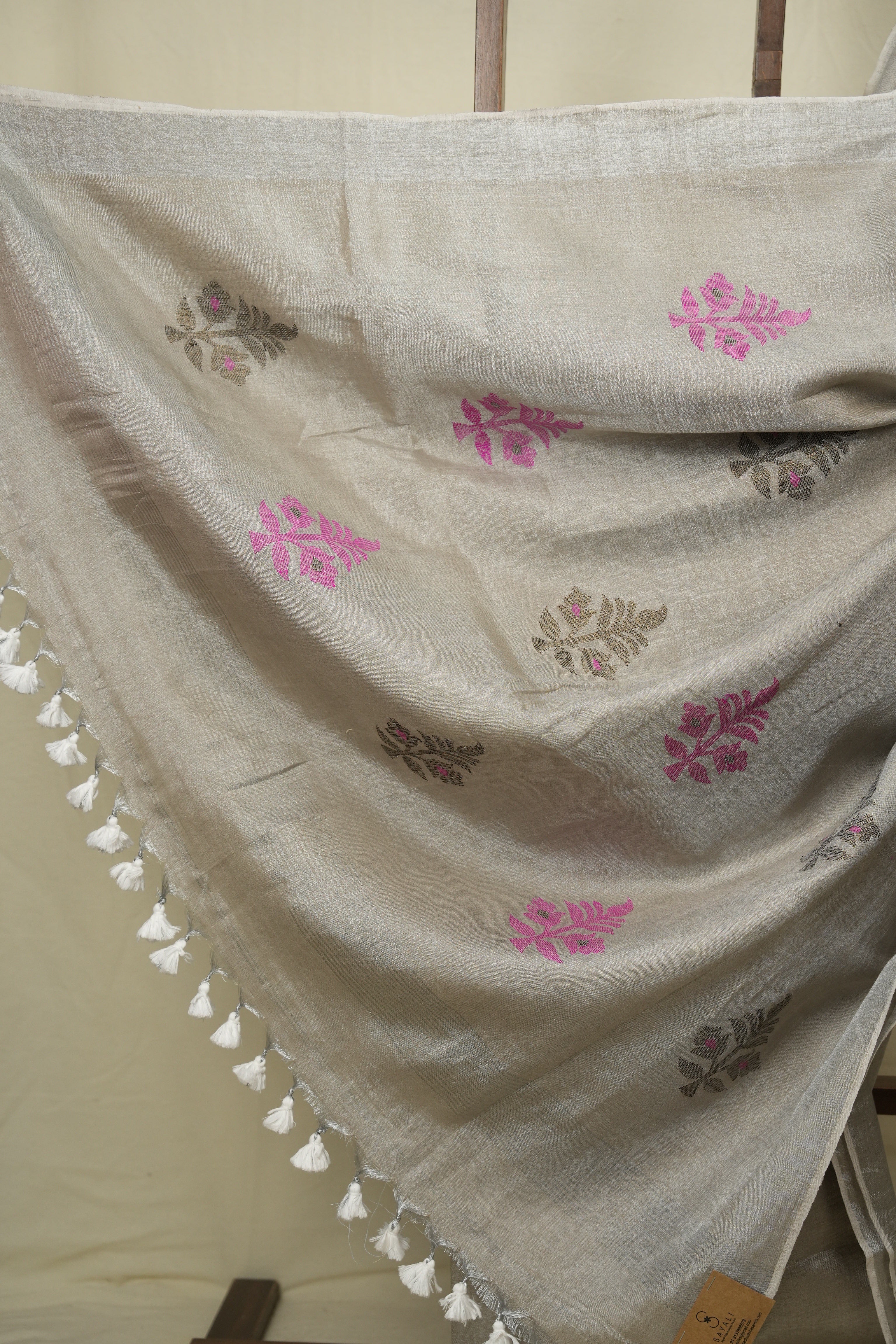 Kashish Tissue Linen Jamdani Saree - SRKTLJS210