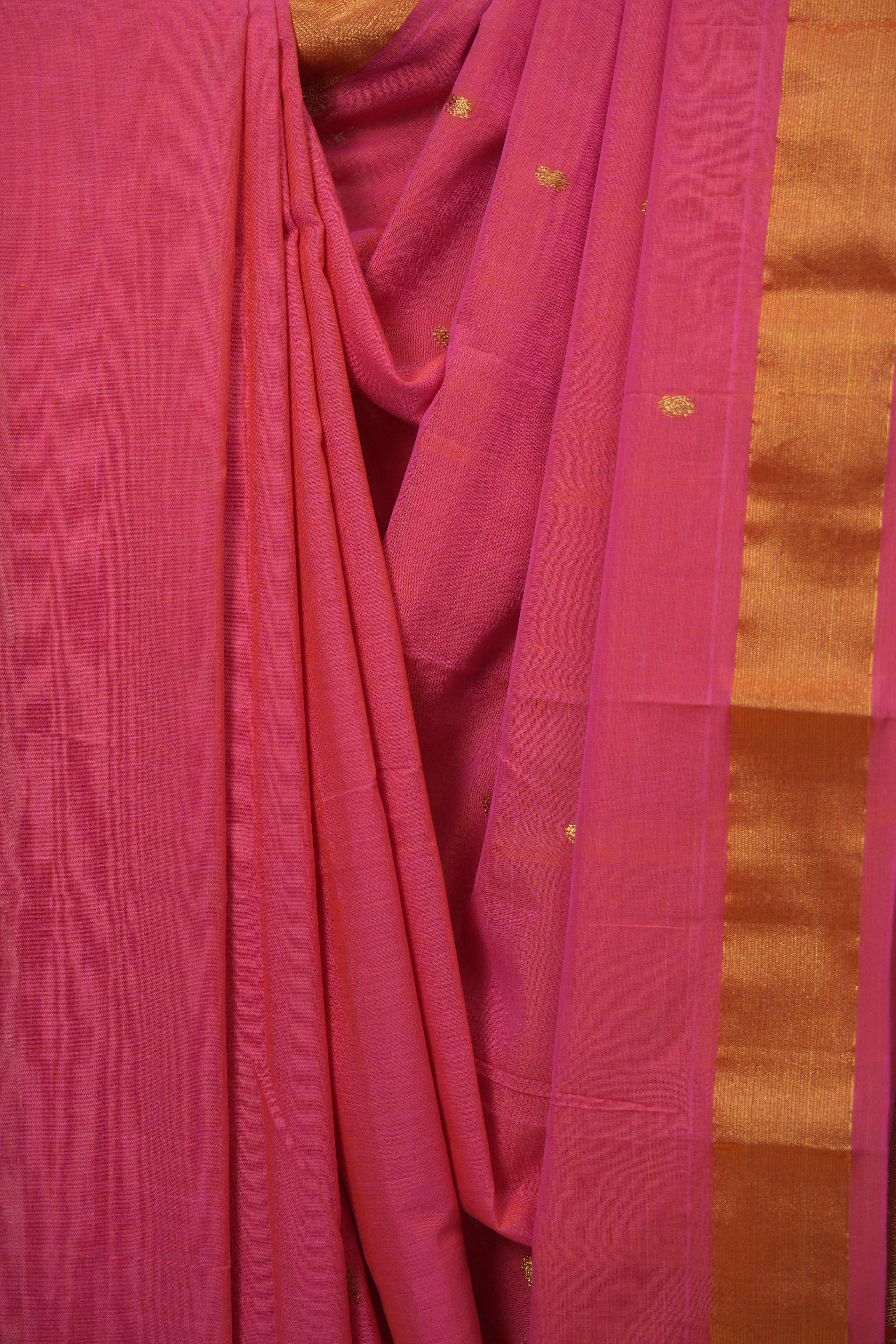 Pink Cotton Paithani Saree - SRPCPS761