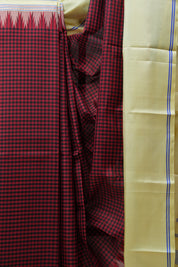 Black & Maroon Kanjeevaram Silk Saree - SRMBKSS829