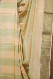 Peach Sage Green Maheshwari Saree - SRPSGMS1005