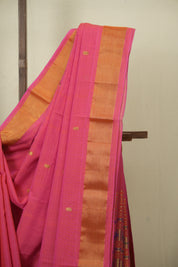 Pink Cotton Paithani Saree - SRPCPS761