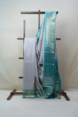 Grey Kanjivaram Silk Saree - SRGKSS830