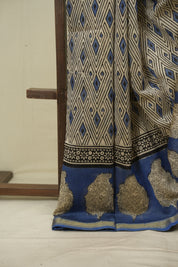 Cream HBP Cotton Silk Saree With Maheshwari Border - SRCCSS1803