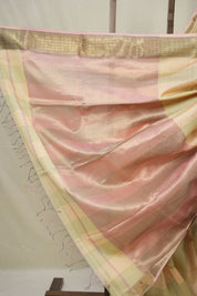 Peach Sage Green Maheshwari Saree - SRPSGMS1005