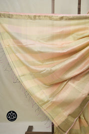 Peach Sage Green Maheshwari Saree - SRPSGMS1005
