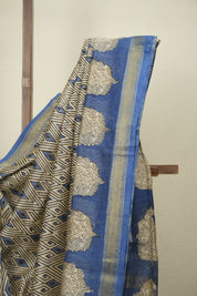 Cream HBP Cotton Silk Saree With Maheshwari Border - SRCCSS1803
