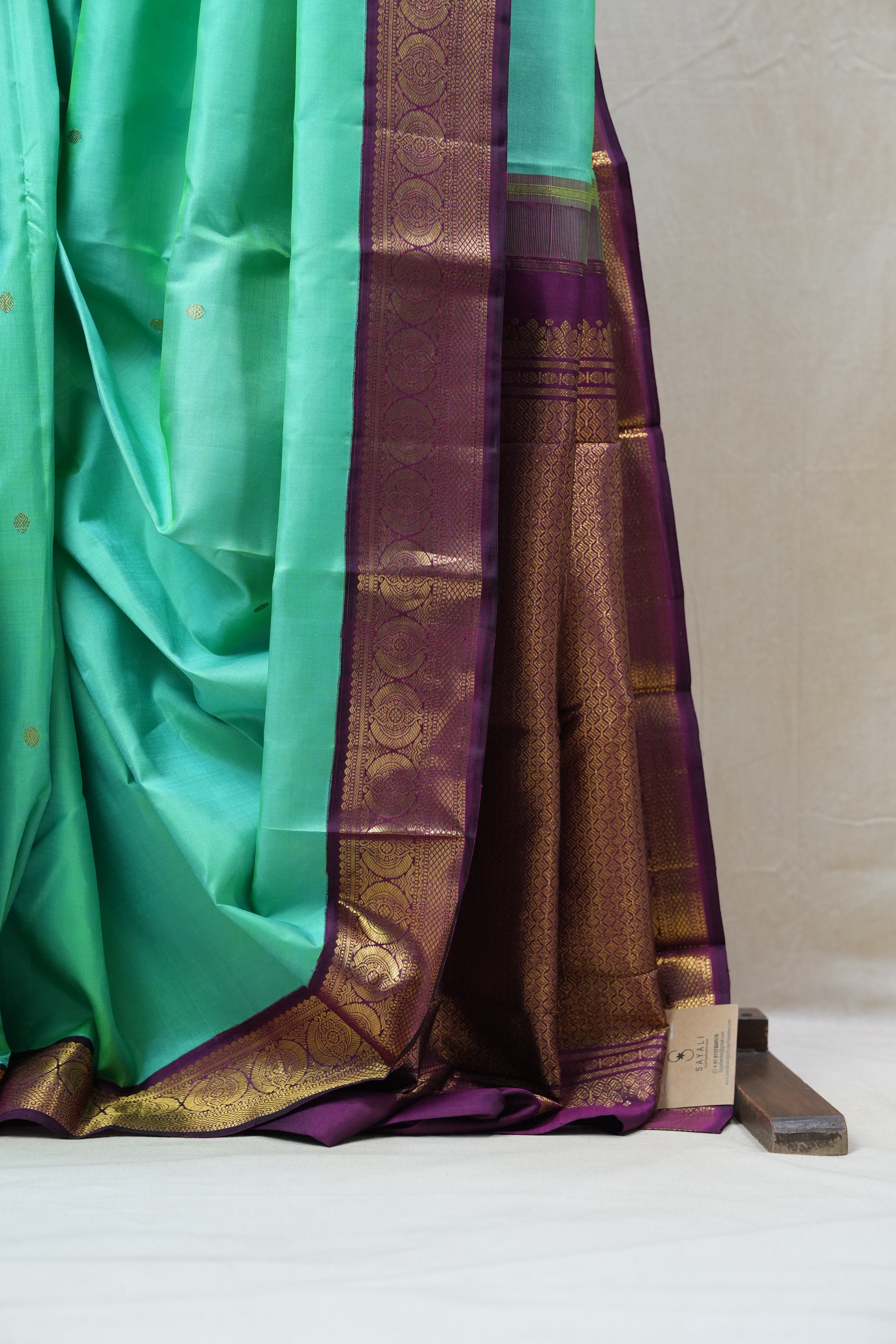 Turquoise Kanjeevaram Silk Saree - SRTKSS824