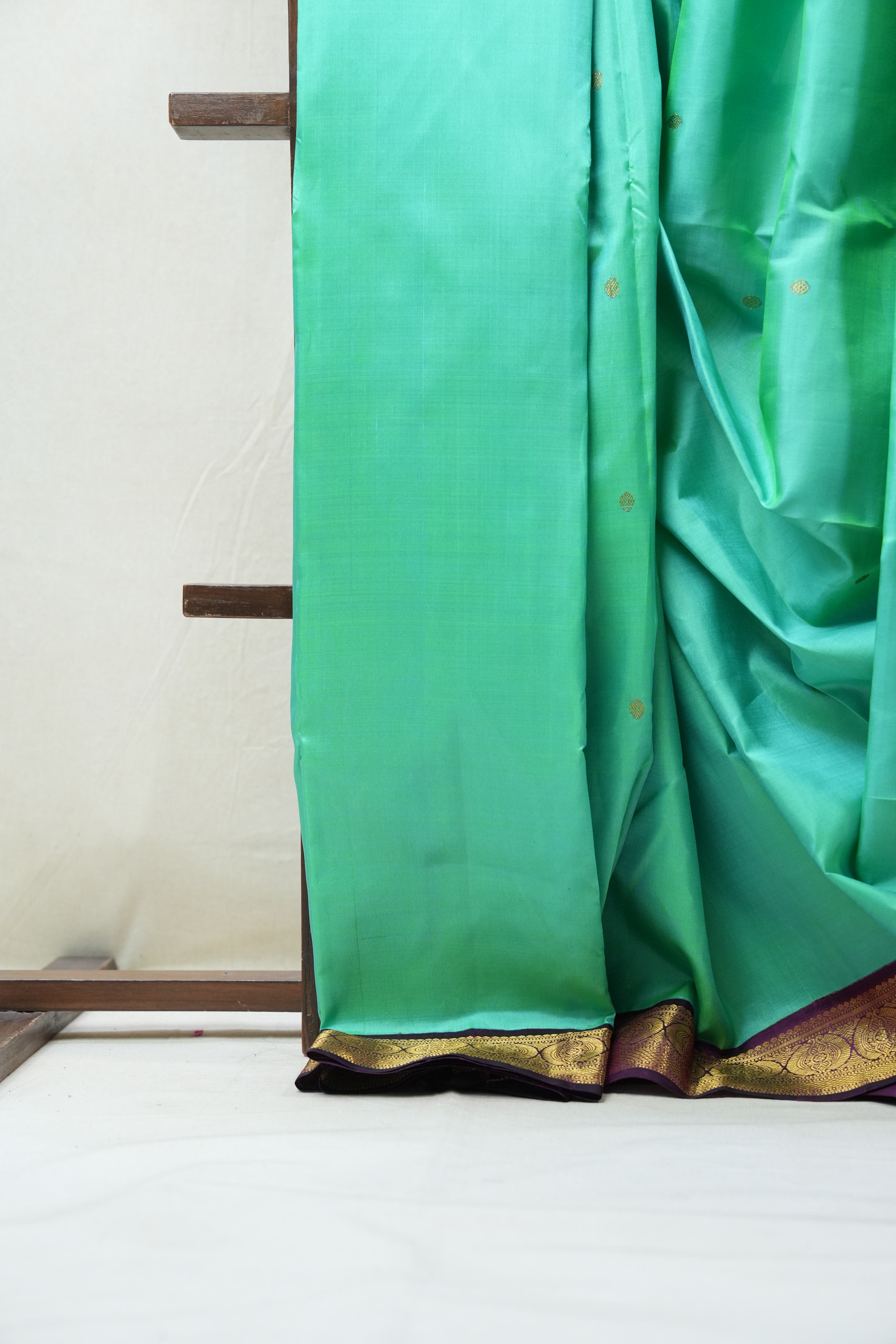 Turquoise Kanjeevaram Silk Saree - SRTKSS824