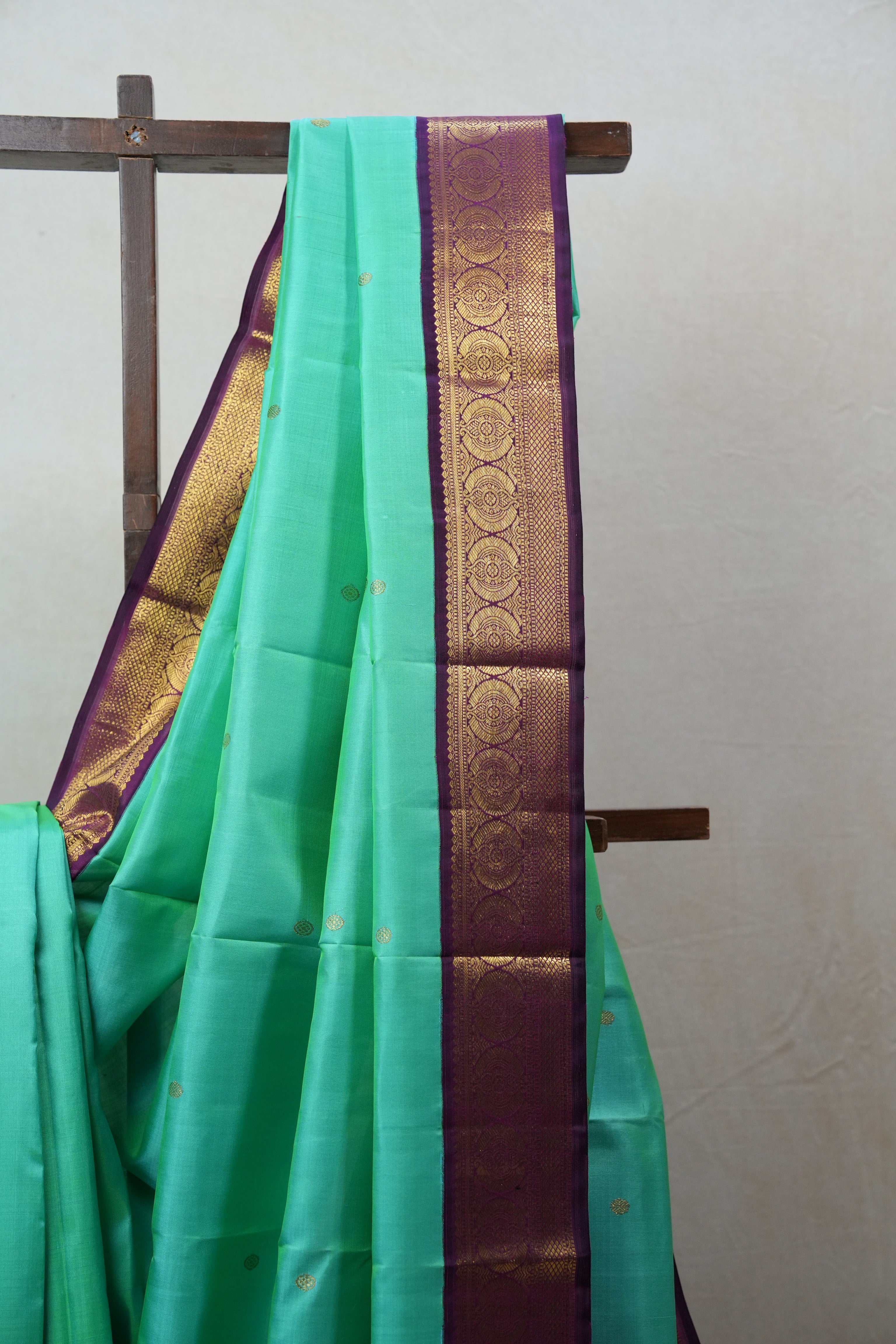 Turquoise Kanjeevaram Silk Saree - SRTKSS824
