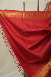 Two Tone Green Gadwal Silk Saree - SRTTGGSS541