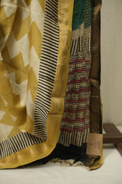 Mustard HBP Cotton Silk Saree With Chanderi Border - SRMCSS1753
