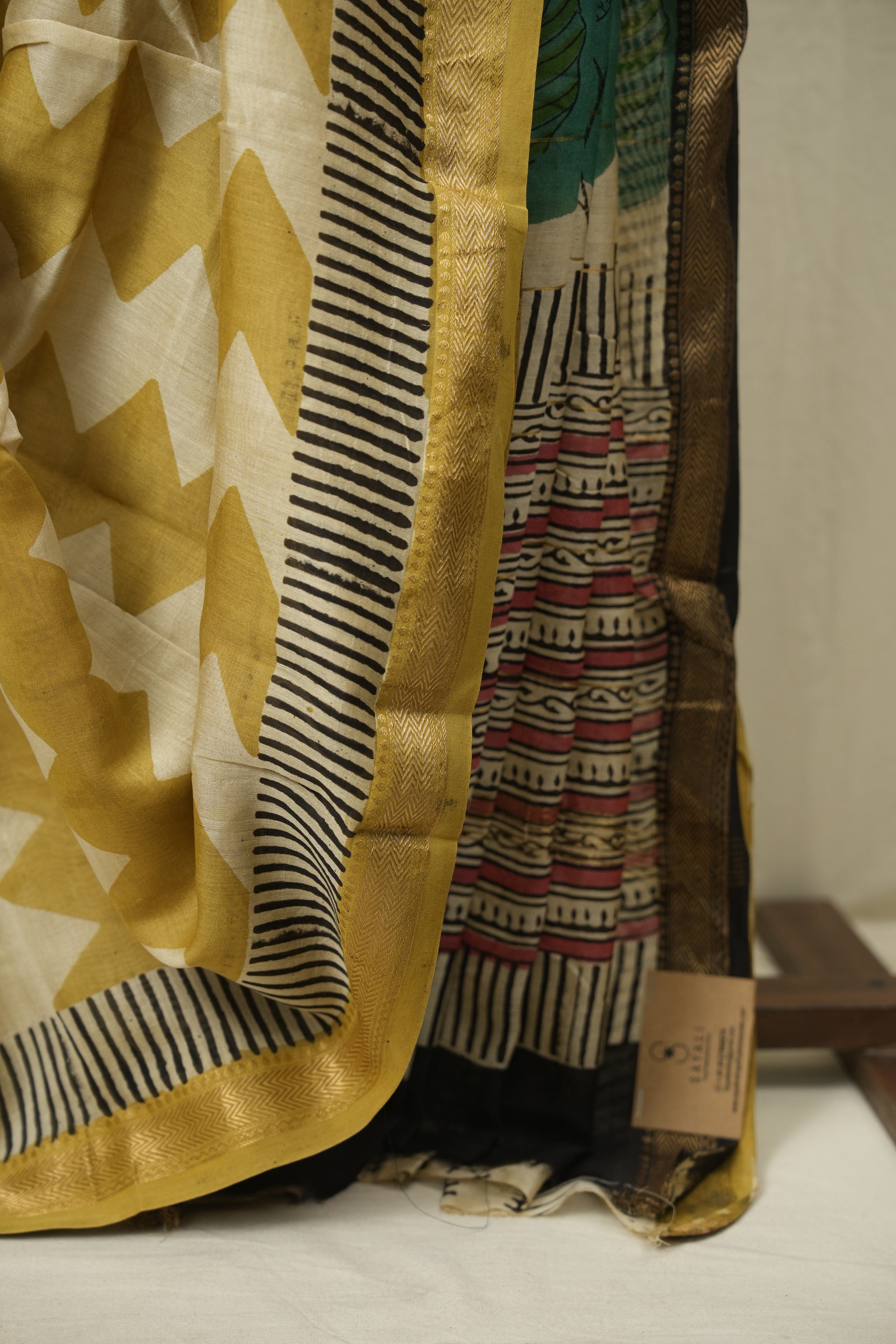 Mustard HBP Cotton Silk Saree With Chanderi Border - SRMCSS1753