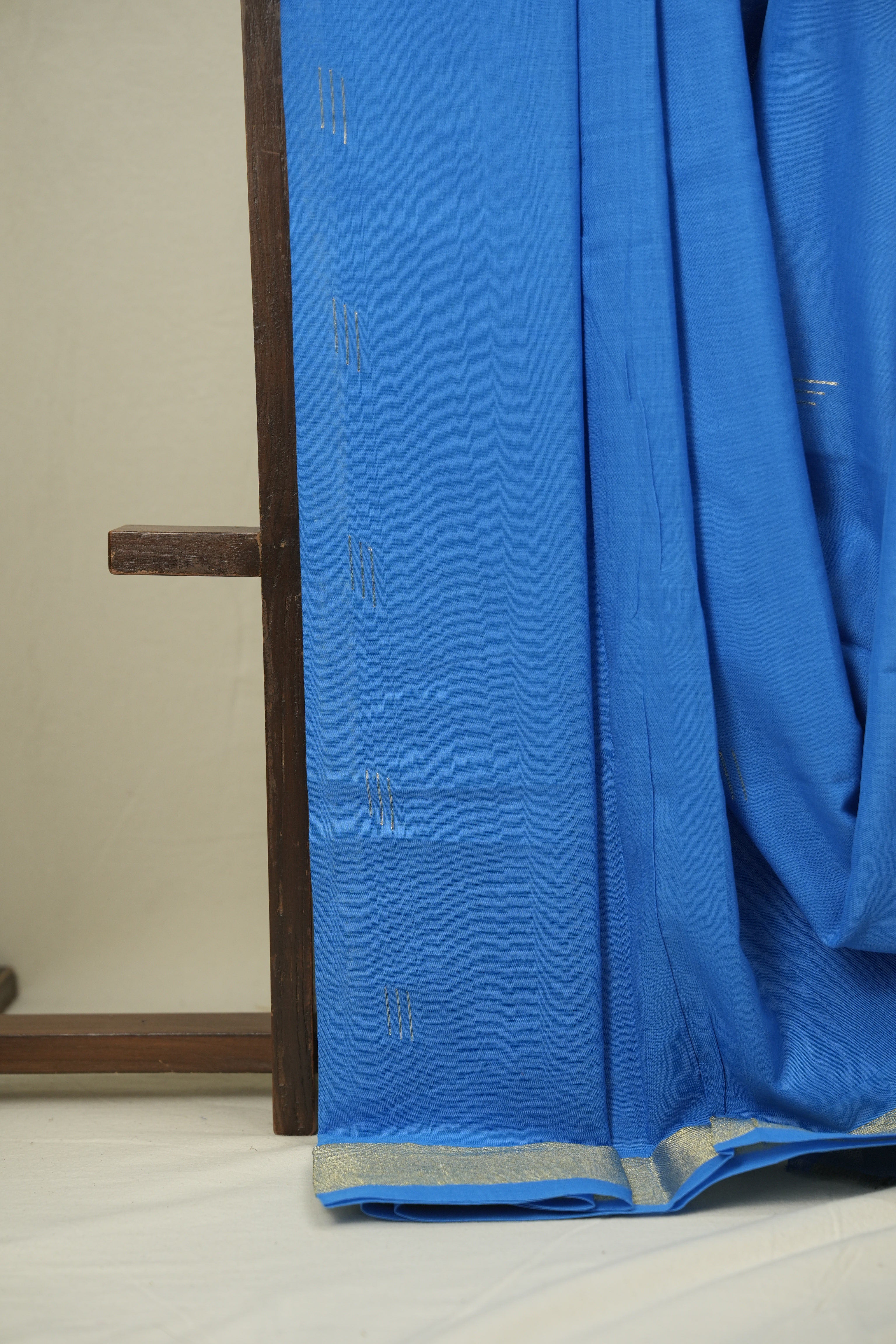 Blue Cotton Paithani Saree - SRBCPS749