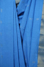 Blue Cotton Paithani Saree - SRBCPS749