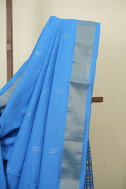 Blue Cotton Paithani Saree - SRBCPS749