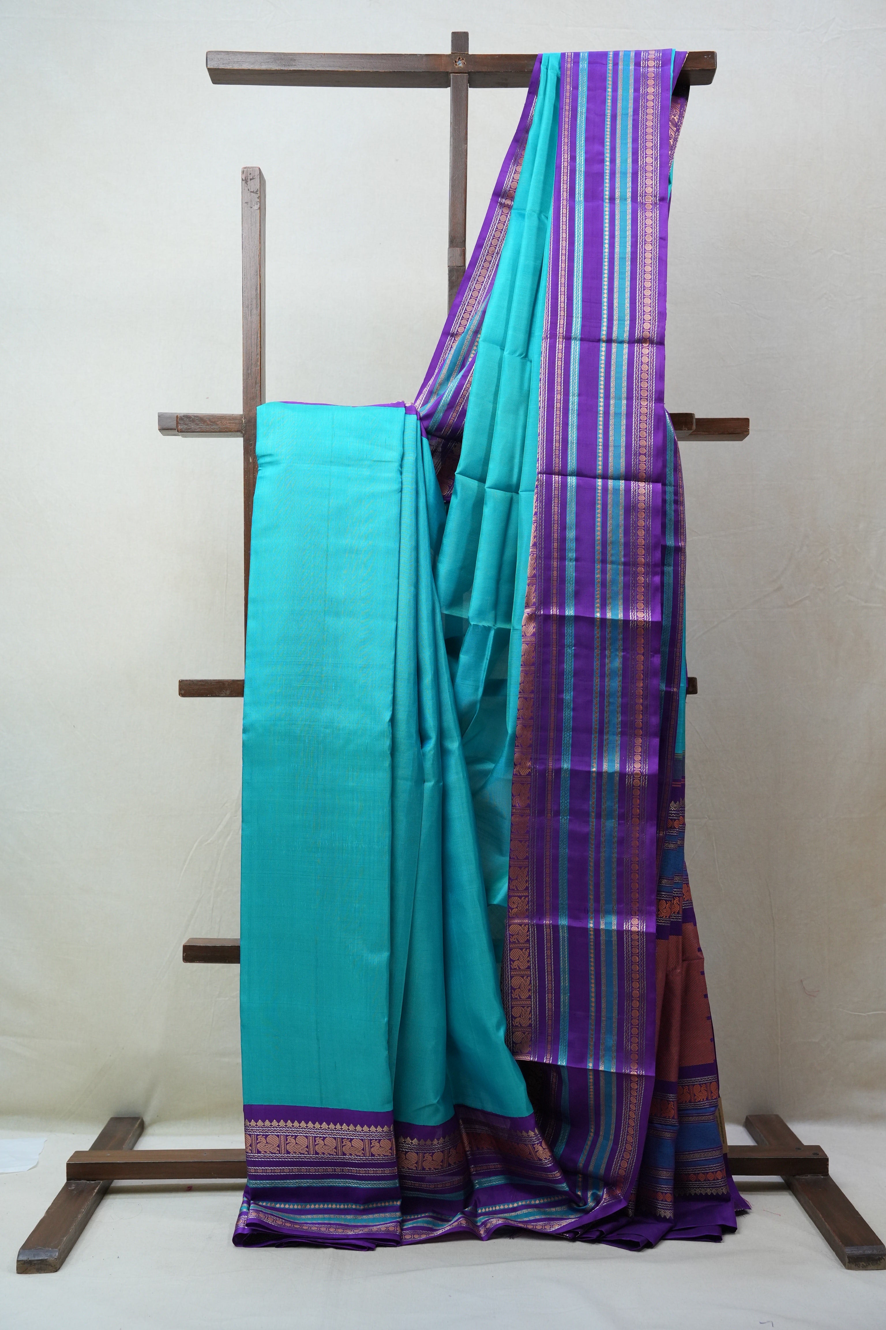 Blue Kanjeevaram Silk Saree - SRBKSS843