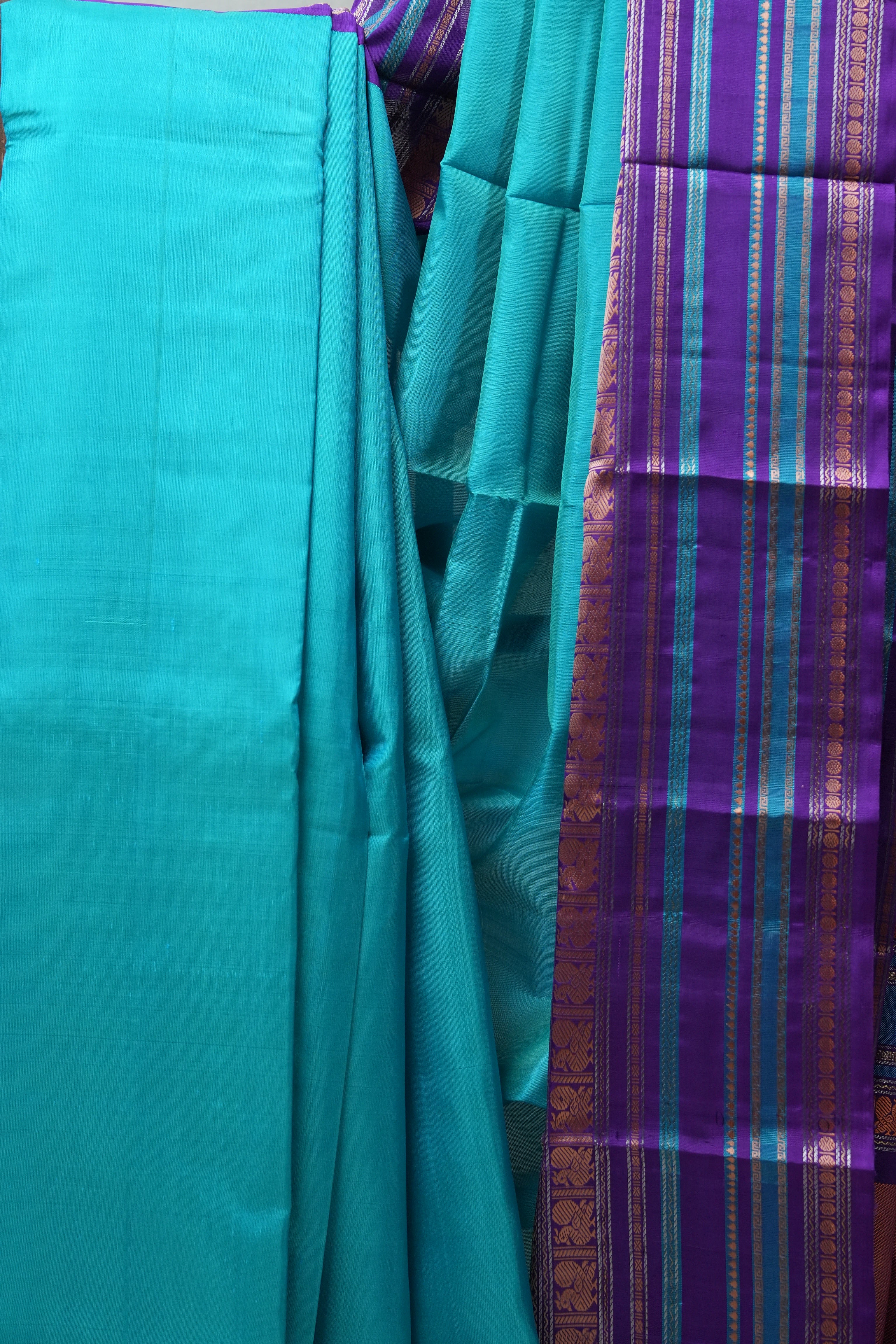 Blue Kanjeevaram Silk Saree - SRBKSS843