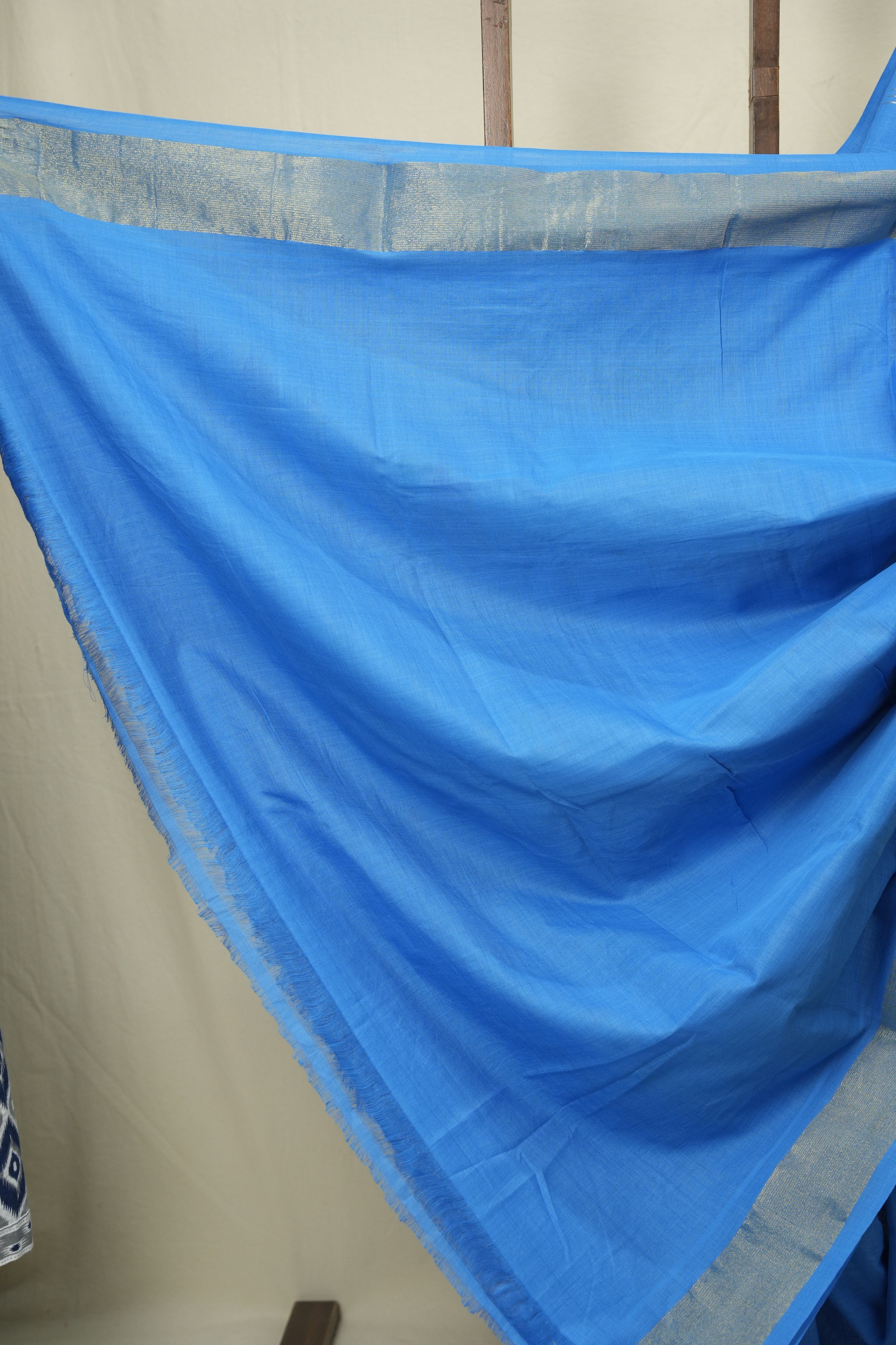 Blue Cotton Paithani Saree - SRBCPS749