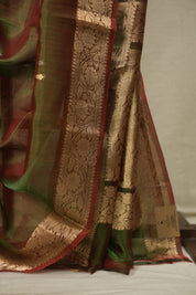 Dual Tone Green Tissue Banarasi Silk Saree - SRDTGTBSS93