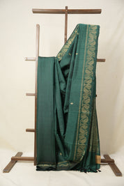Green Raw Silk Saree - SRGRSS910