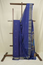 Blue Cotton Paithani Saree - SRBCPS754