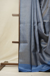 Blue Tussar Silk Saree - SRBTSS1659