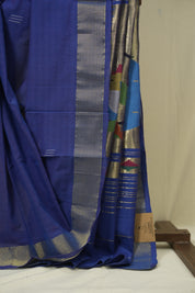 Blue Cotton Paithani Saree - SRBCPS754