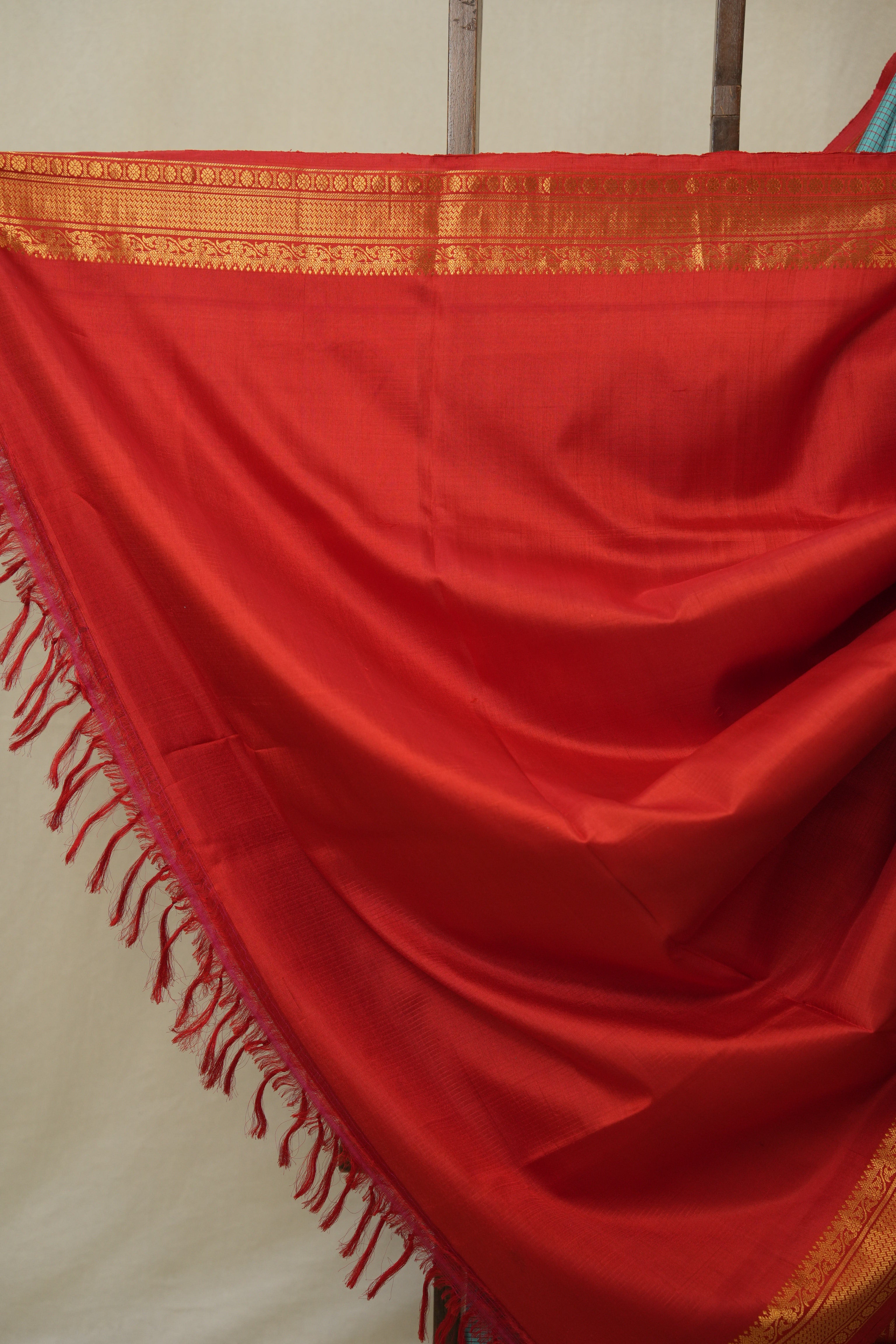 Sky Blue Gadwal Silk Saree - SRSBGSS567