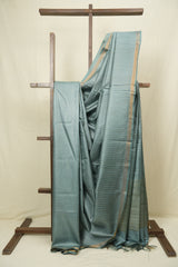 Aqua Blue Tussar Silk Saree - SRABTSS1879