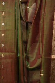 Dual Tone Green Tissue Banarasi Silk Saree - SRDTGTBSS93