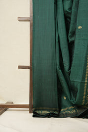 Green Raw Silk Saree - SRGRSS910