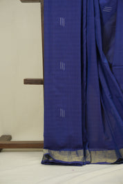 Blue Cotton Paithani Saree - SRBCPS754