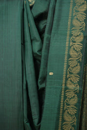 Green Raw Silk Saree - SRGRSS910