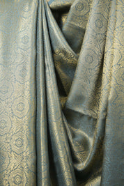 Teal Blue Tussar Silk Saree - SRTBTSS1946