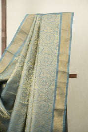 Teal Blue Tussar Silk Saree - SRTBTSS1946