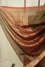Dual Tone Green Tissue Banarasi Silk Saree - SRDTGTBSS93