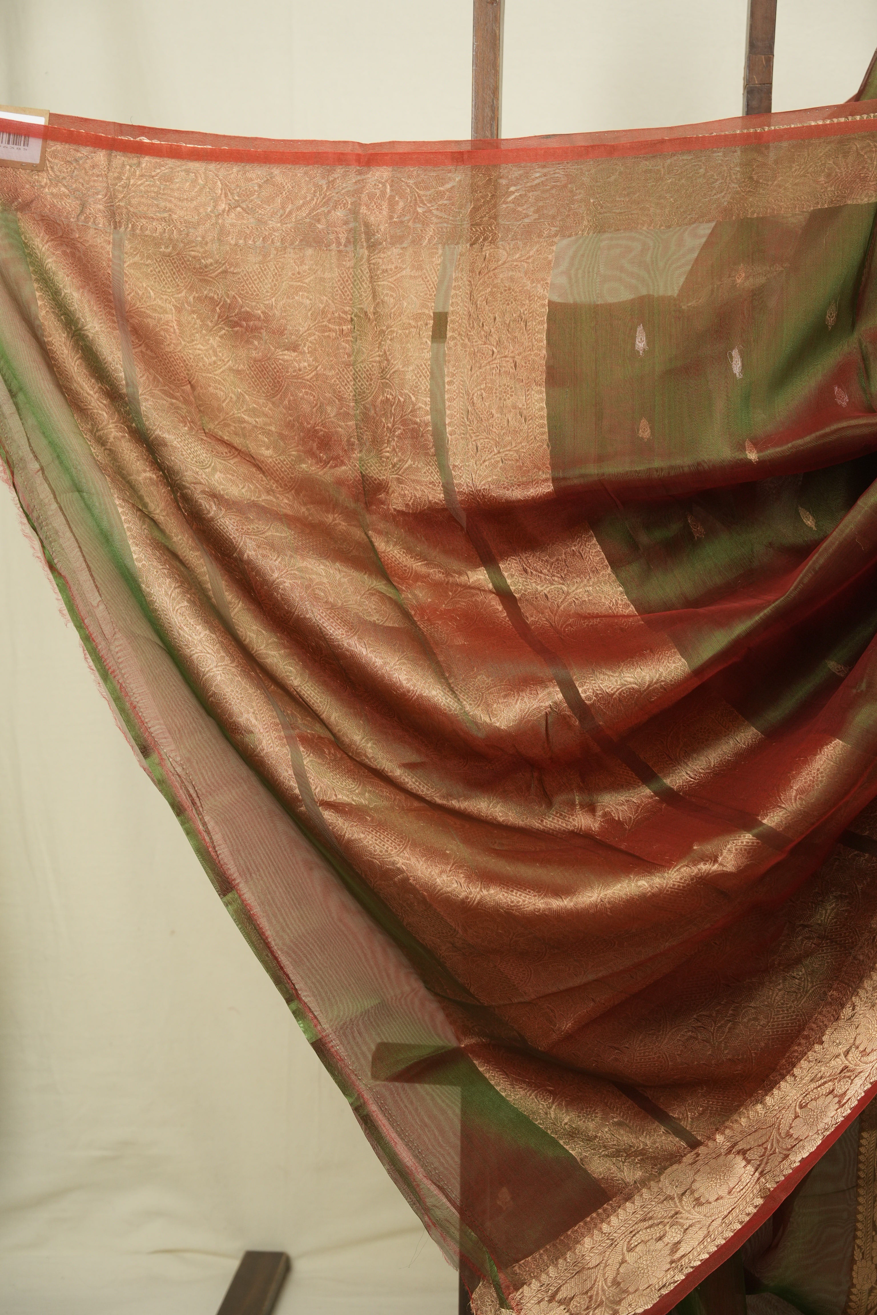 Dual Tone Green Tissue Banarasi Silk Saree - SRDTGTBSS93