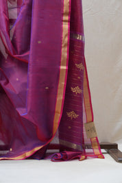 Two Tone Purple Chanderi Cotton Silk Saree - SRTTPCSS402