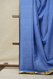 Light Blue Plain Cotton Mangalgiri Saree - SRLBPCMS41