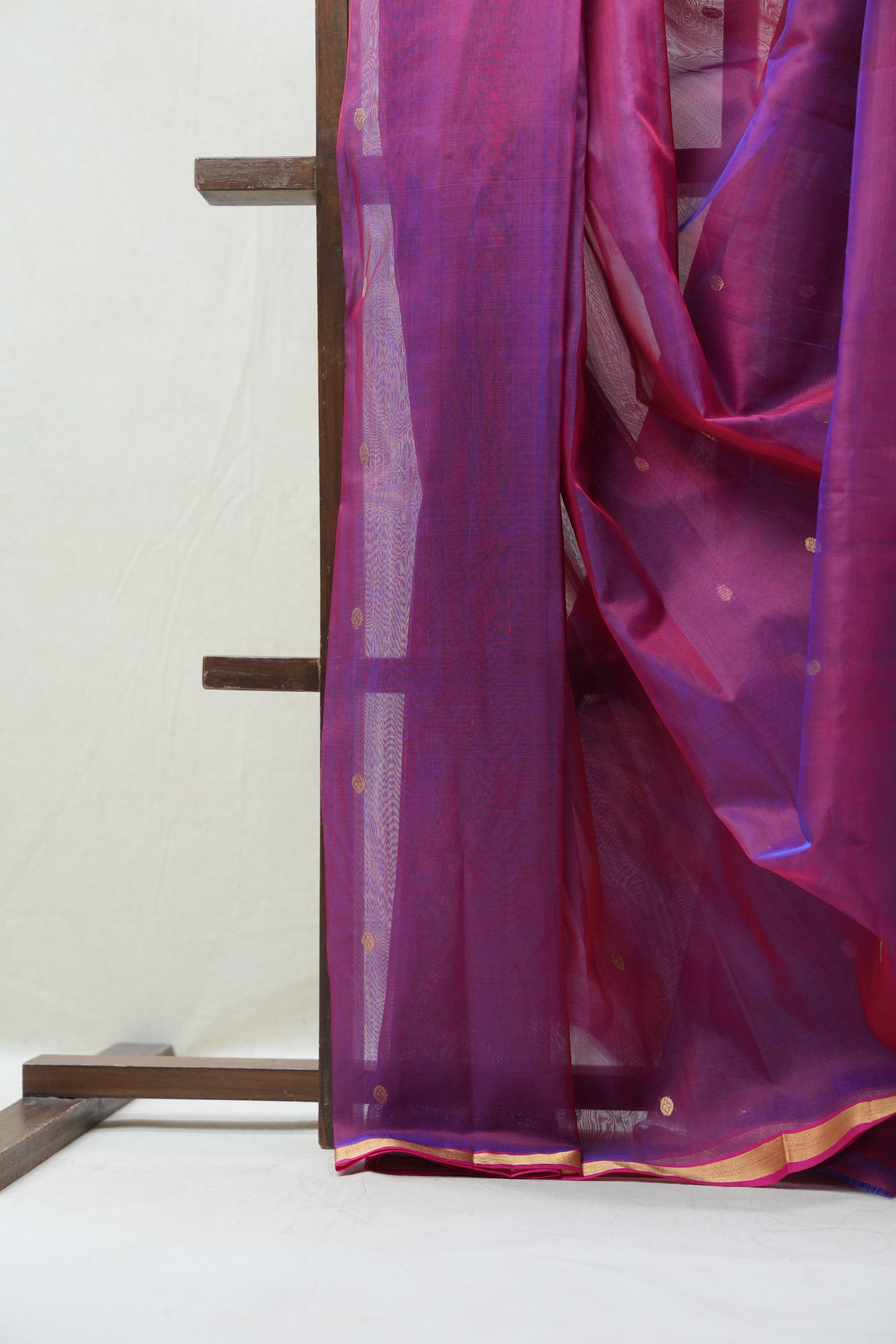 Two Tone Purple Chanderi Cotton Silk Saree - SRTTPCSS402