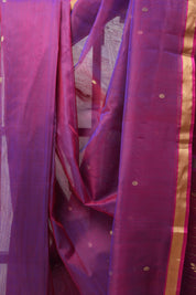 Two Tone Purple Chanderi Cotton Silk Saree - SRTTPCSS402