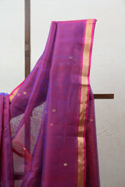 Two Tone Purple Chanderi Cotton Silk Saree - SRTTPCSS402
