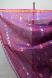 Two Tone Purple Chanderi Cotton Silk Saree - SRTTPCSS402
