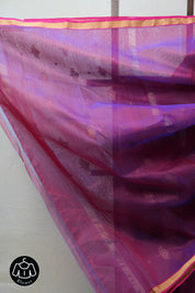 Two Tone Purple Chanderi Cotton Silk Saree - SRTTPCSS402