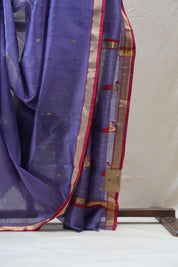 Violet Chanderi Cotton Silk Saree - SRVCSS401