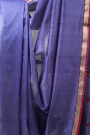 Violet Chanderi Cotton Silk Saree - SRVCSS401