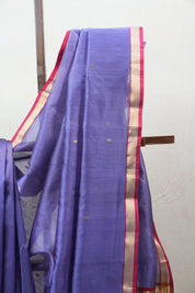 Violet Chanderi Cotton Silk Saree - SRVCSS401